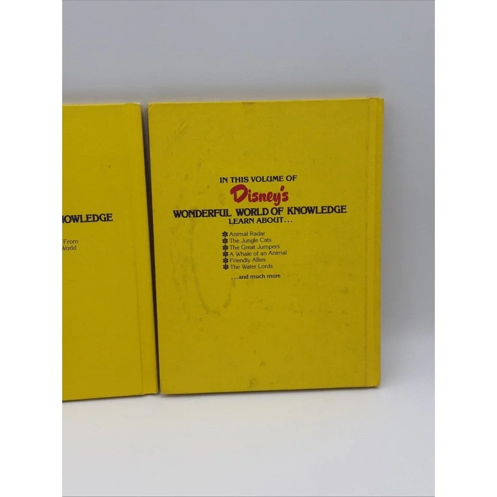 Disney Wonderful World of‎ Knowledge Books Vol 1 2 Animals Nature Grolier 1986